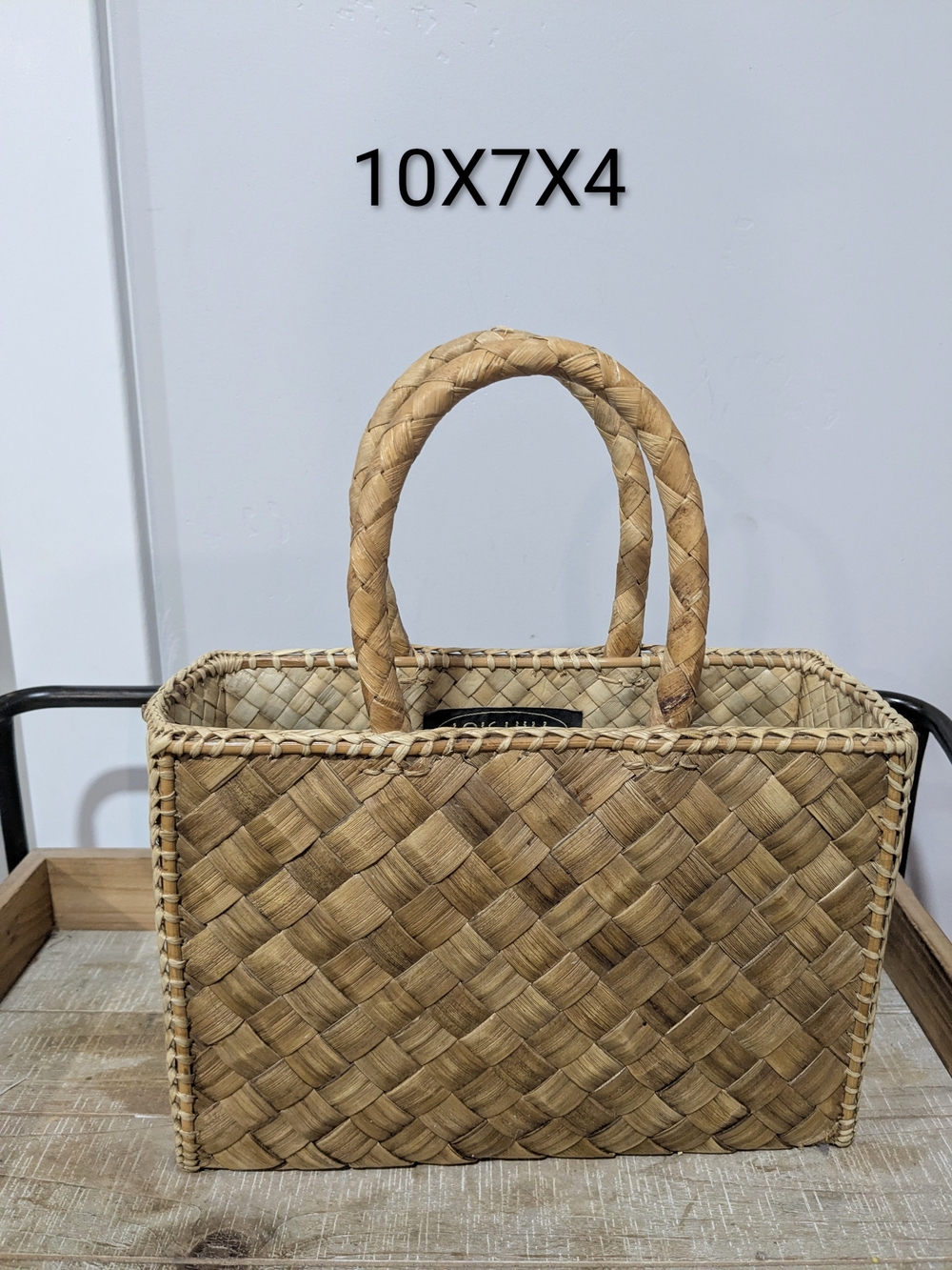 Lois Hill Natural Woven Straw Tote - Tan